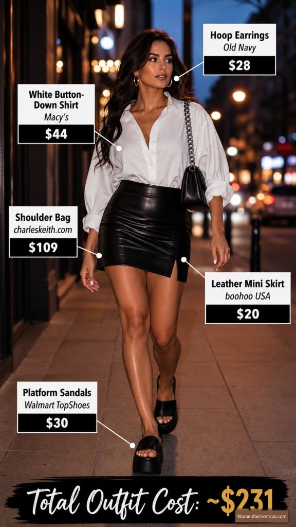 Leather Mini Look