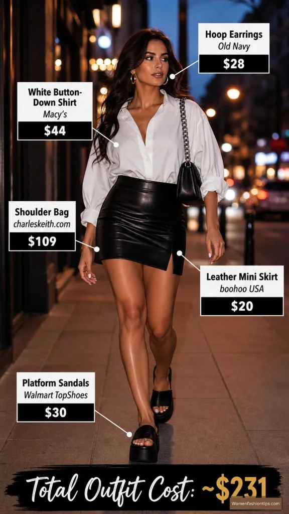 Leather Mini Look
