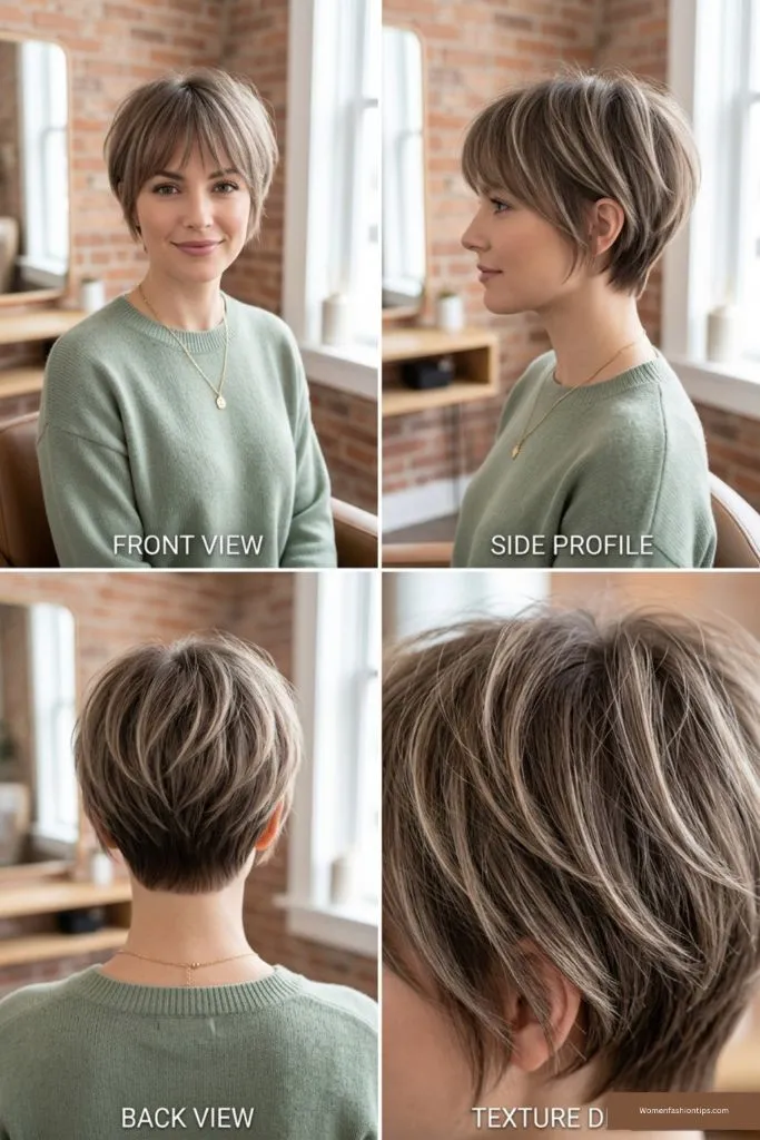 Feathered Pixie With Highlights
