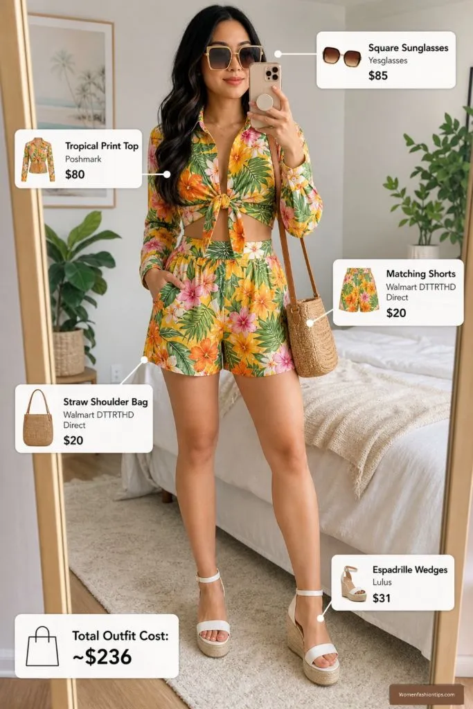Tropical Print Matching Set