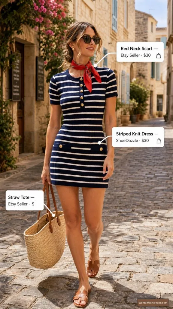 Striped Knit Dress