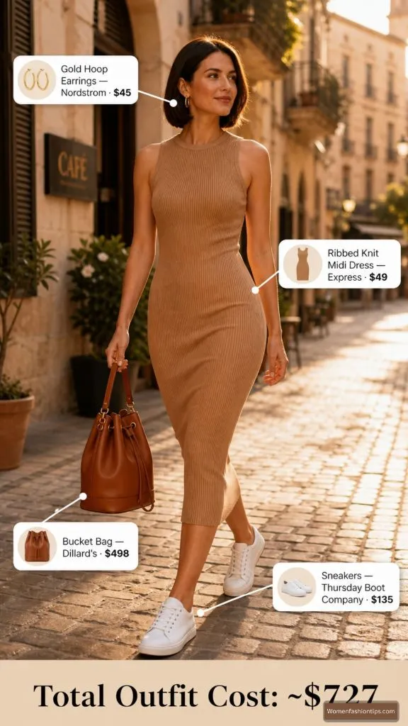 Ribbed Knit Midi