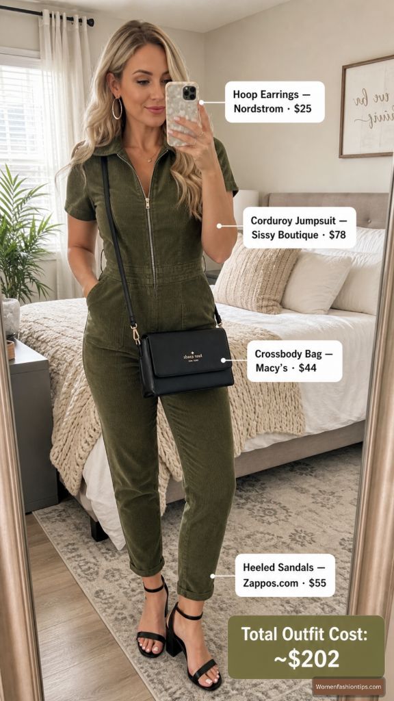 The Olive Corduroy Jumpsuit