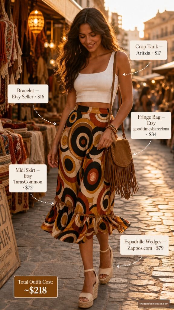 The Retro Midi Skirt Moment