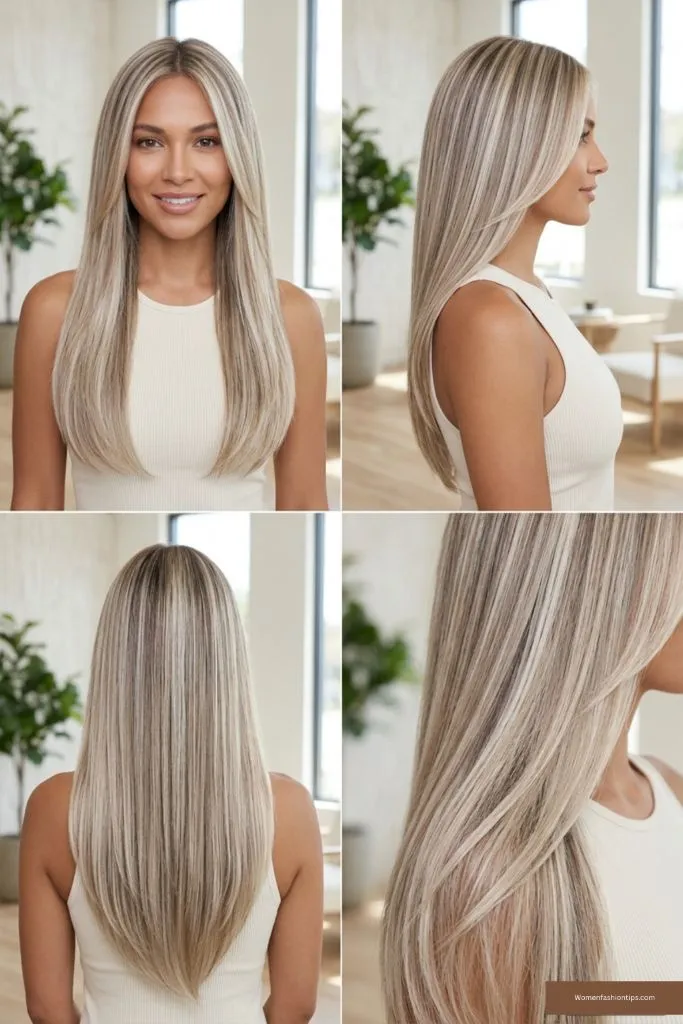 Ultra-Sleek Blonde Layers