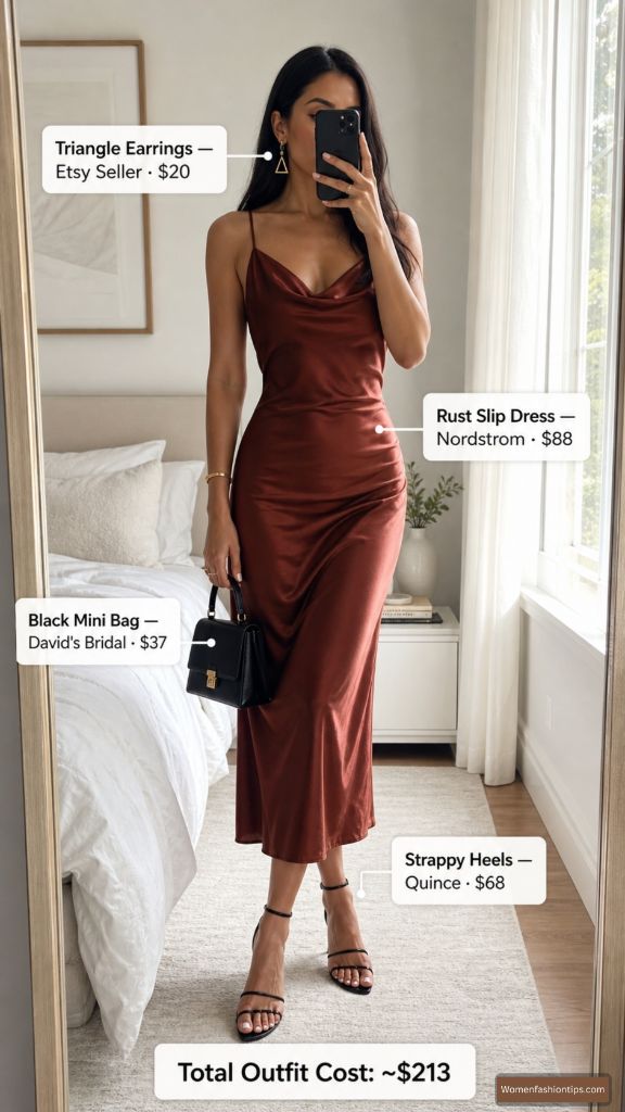 Rust Slip Dress