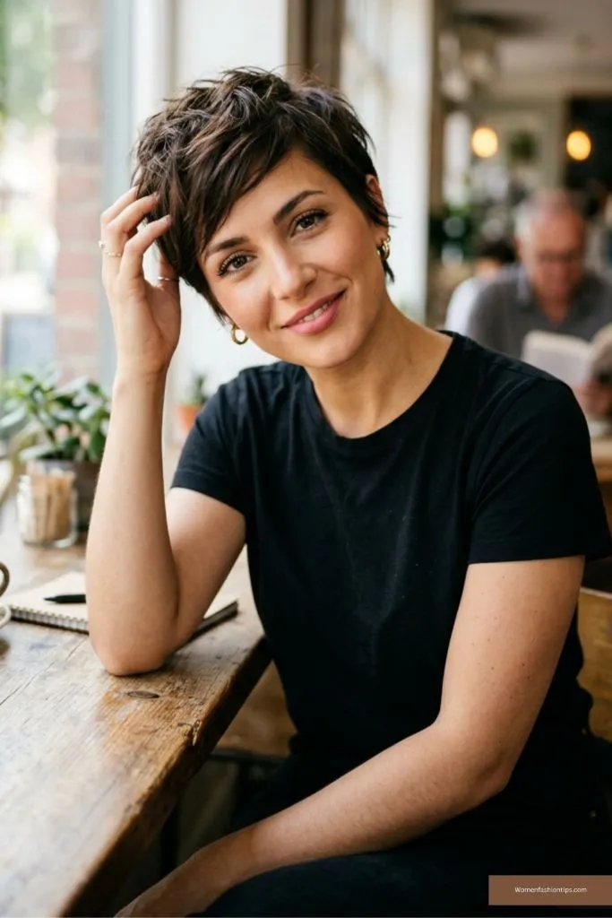 Café Pixie With Tousled Texture