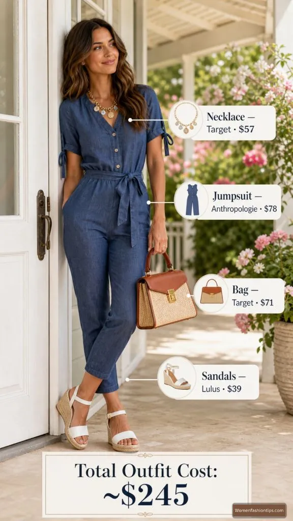 Chambray Jumpsuit Look