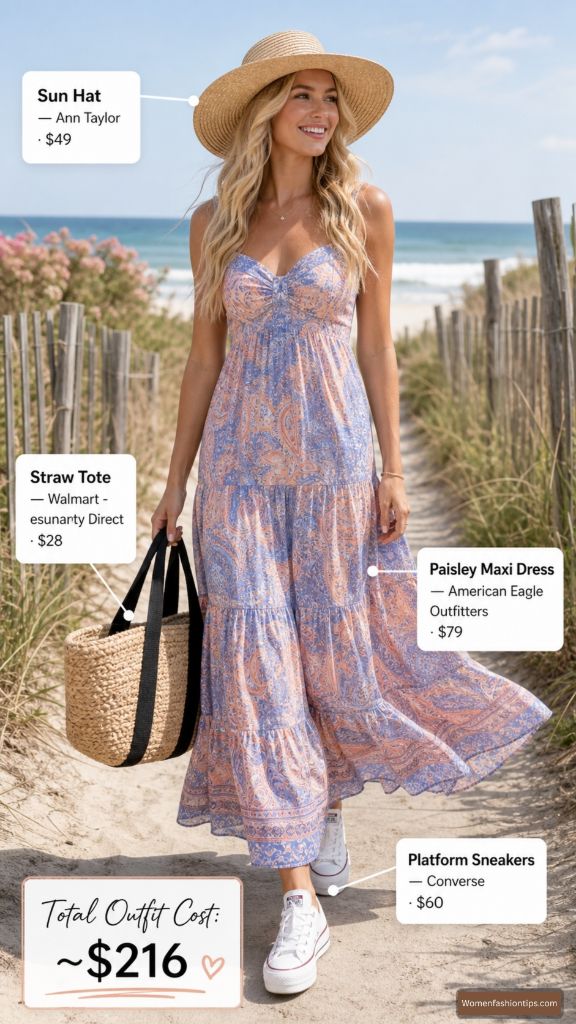 Paisley Maxi Dress Beach Dreamer
