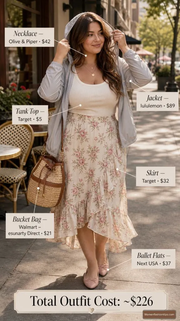 Feminine Florals Under a Light Gray Shell
