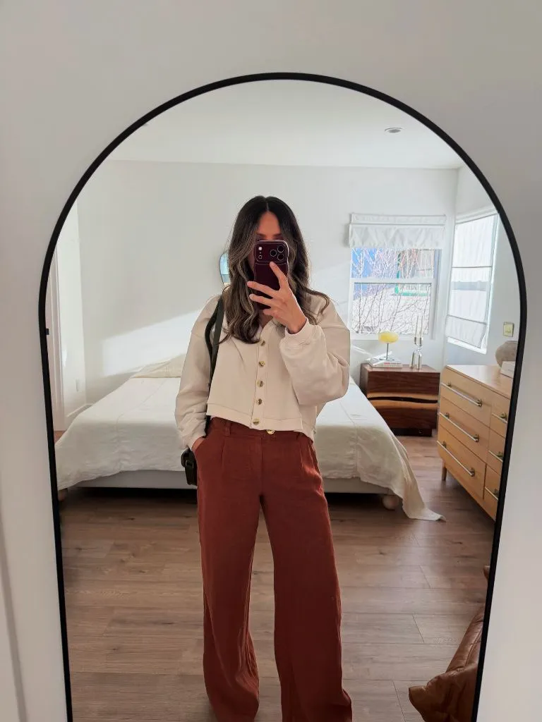 Cream and Rust Outfit