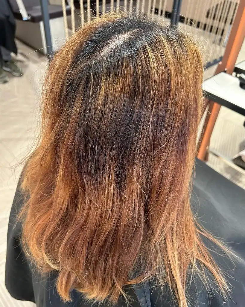 Fall Haircuts for Women 2026 Warm Copper with Dark Root Shadow and Transitional Tone