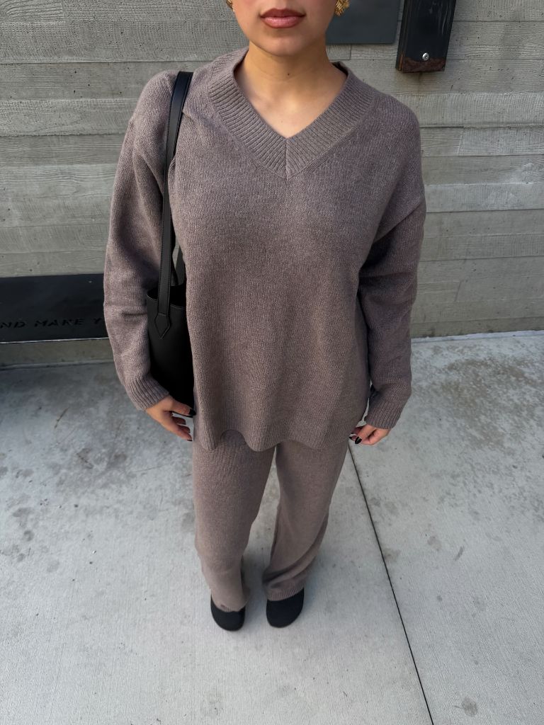 Mauve knit co-ord set