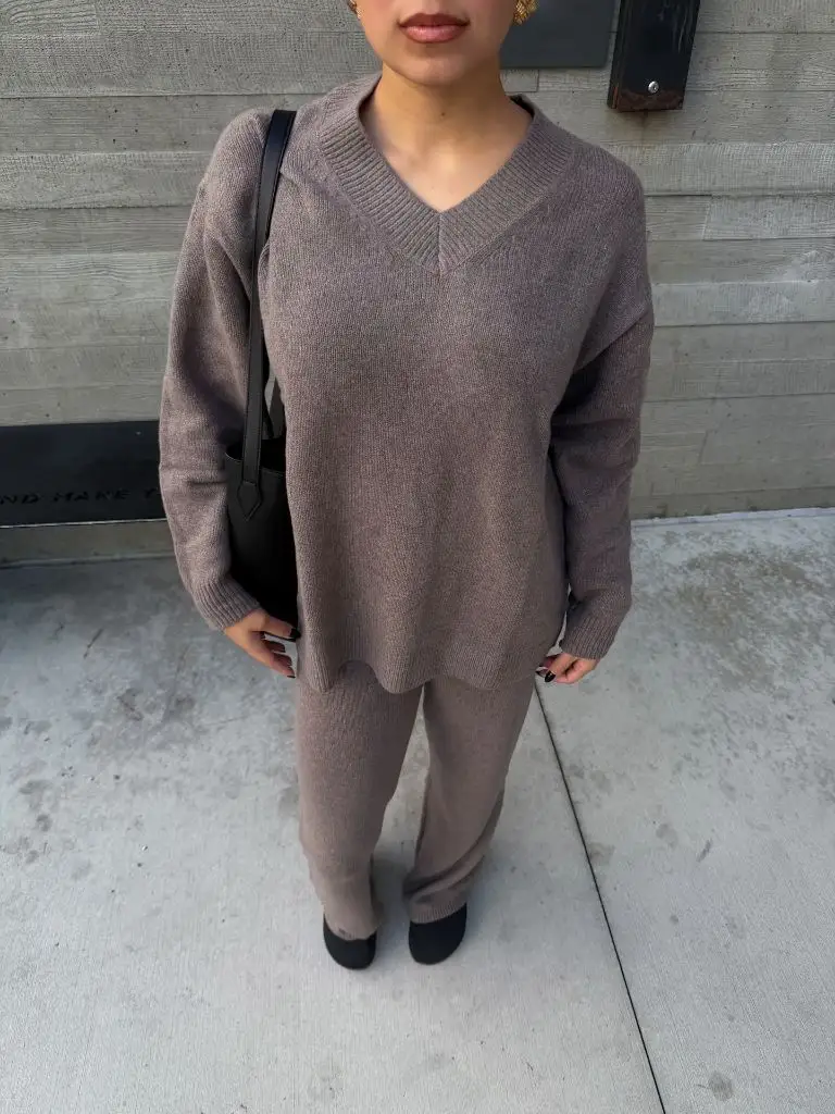 Mauve knit co-ord set