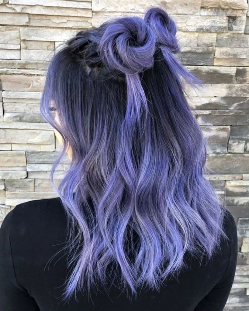 Fall Hair Colour Ideas 2026 Smoky Lavender-Grey With Dark Root Shadow