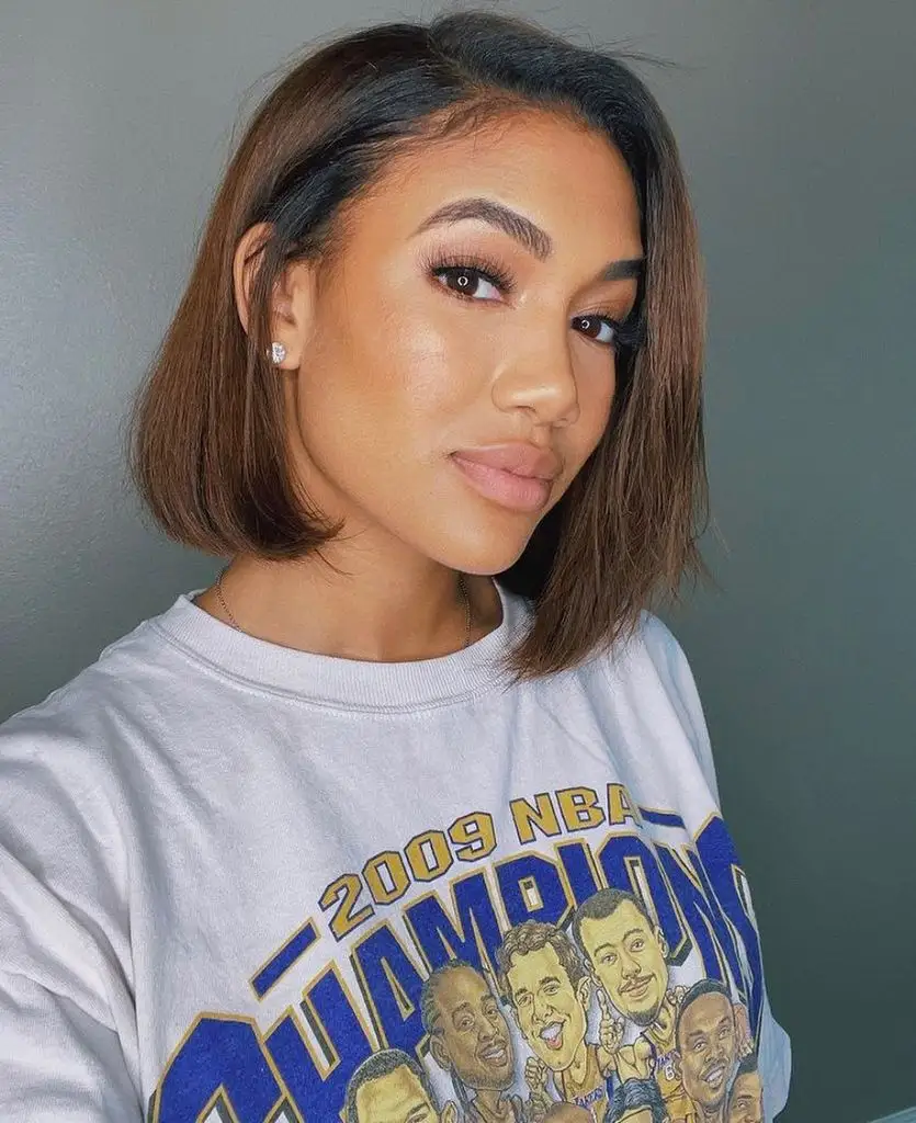 Fall Hair Colors for Black Women 2026 Chin-Length Brunette Bob With Warm Chesnut Dimension