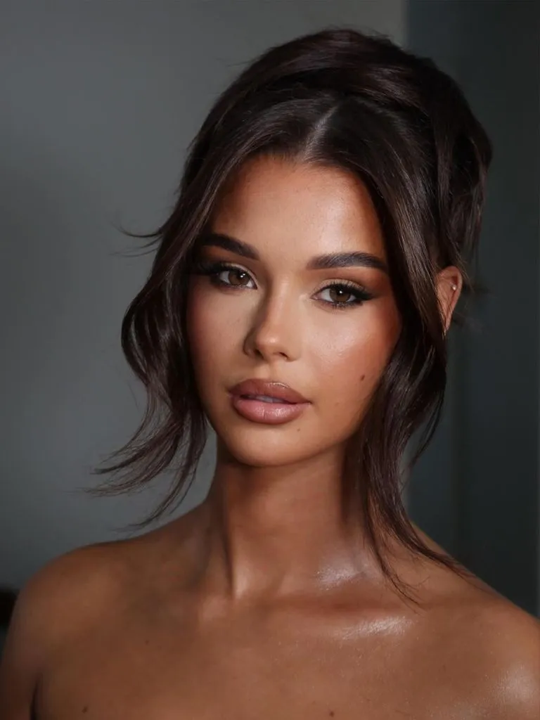 Fall Hairstyles for Wedding Guests 2026 Soft Undone Updo with Face-Framing Layers