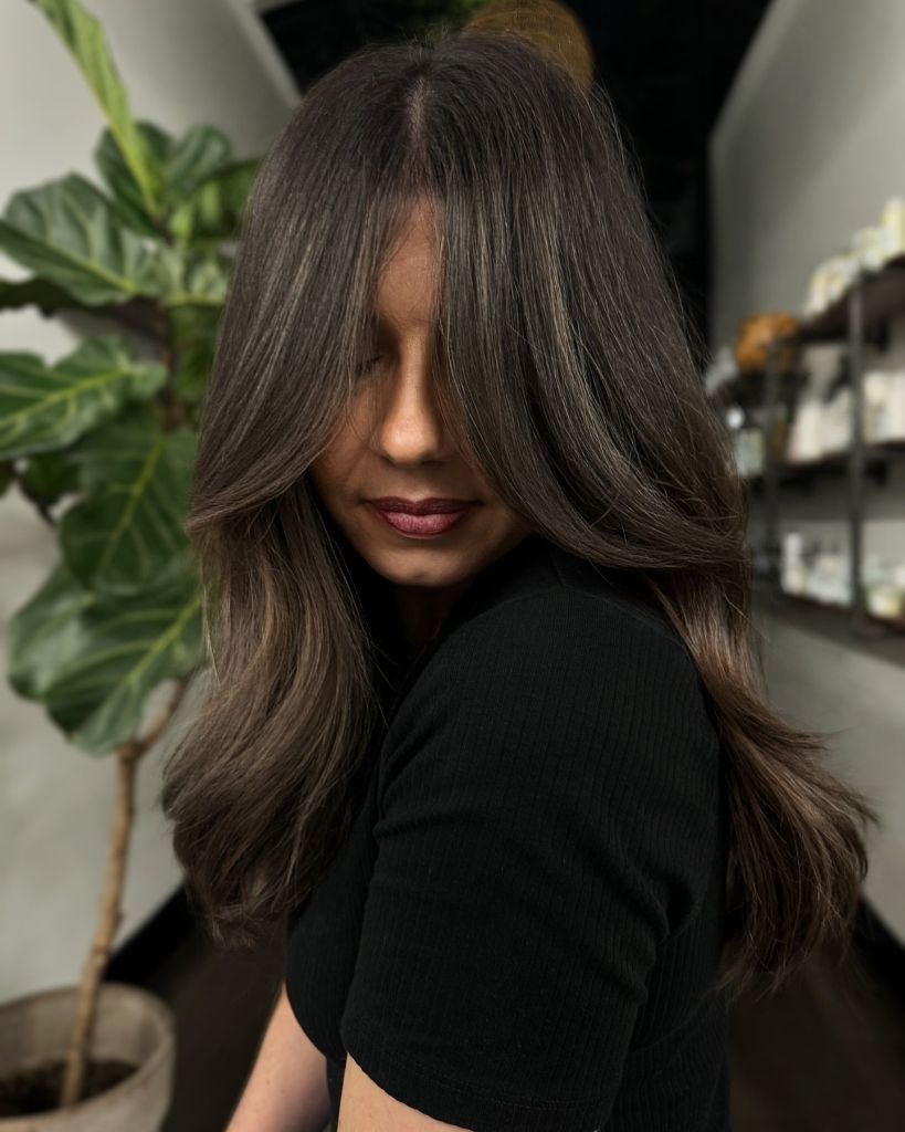 Fall Brunette Hair Colour 2026 Cool Ash Brunette With Smoky Velvet Dimension