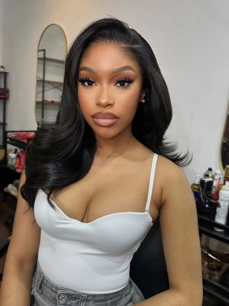 Fall Hair Colors for Black Women 2026 Voluminous Blowout in Classic Black With Salon-Fresh Bounce