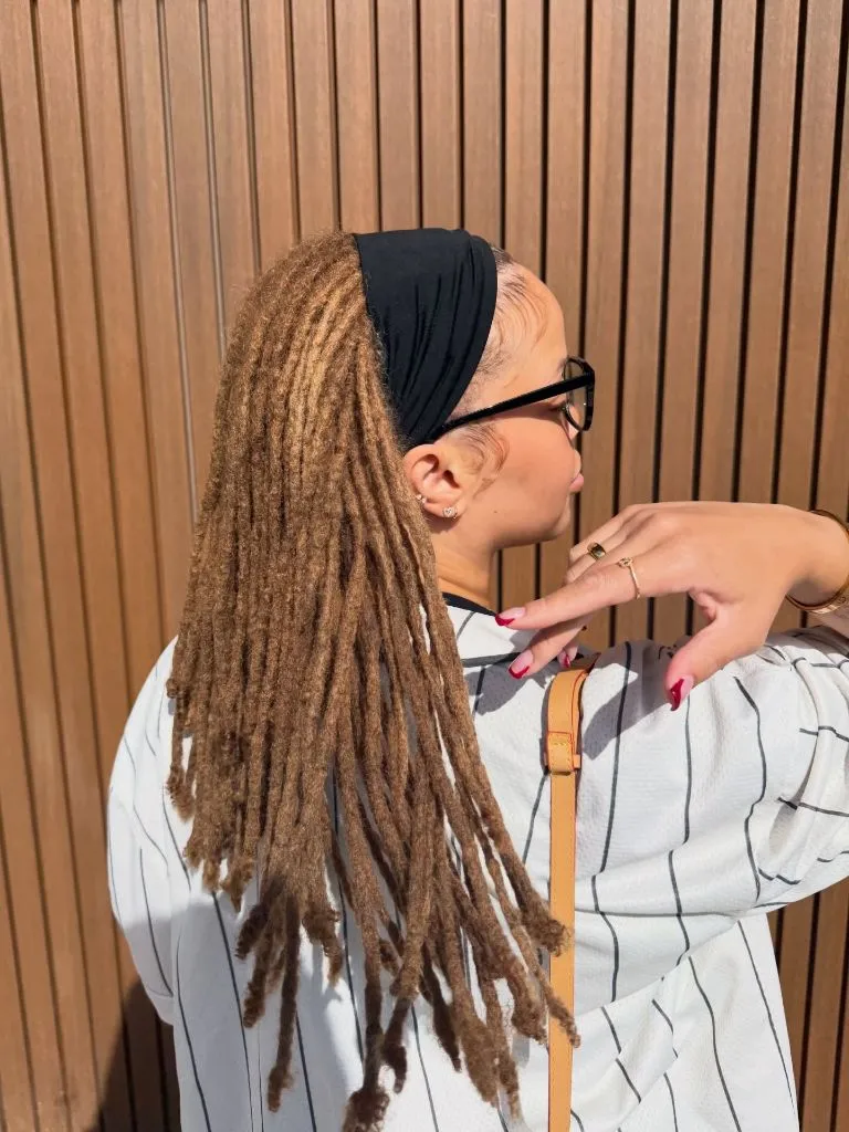 Locs Hairstyles for Black Women Honey Ombre Locs With Dark Roots
