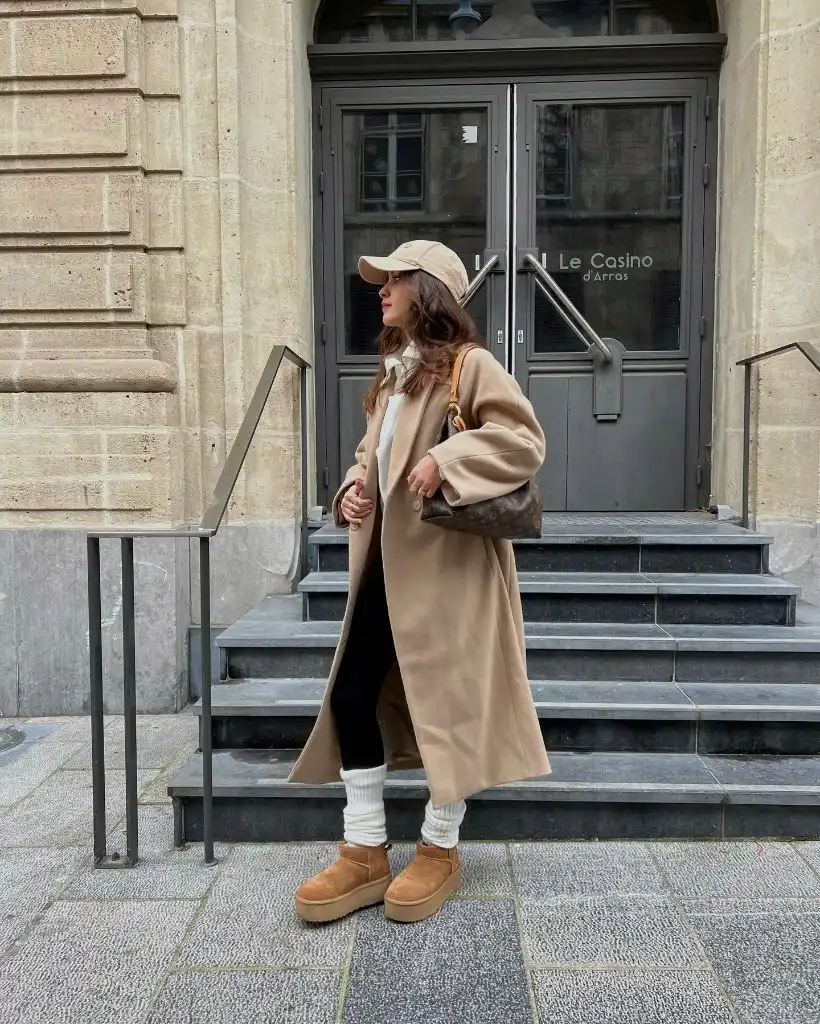Camel coat outfit