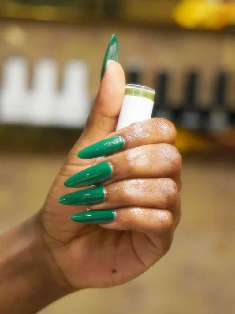 Fall Nail Colors for Dark Skin Bold Emerald Green Long Coffin Nails