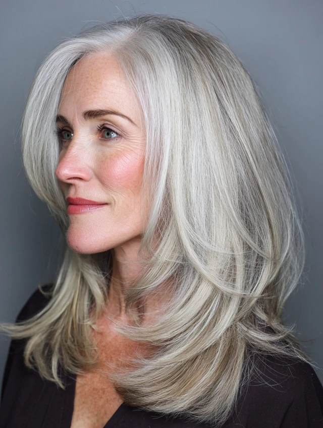 Side-parted bob with soft waves