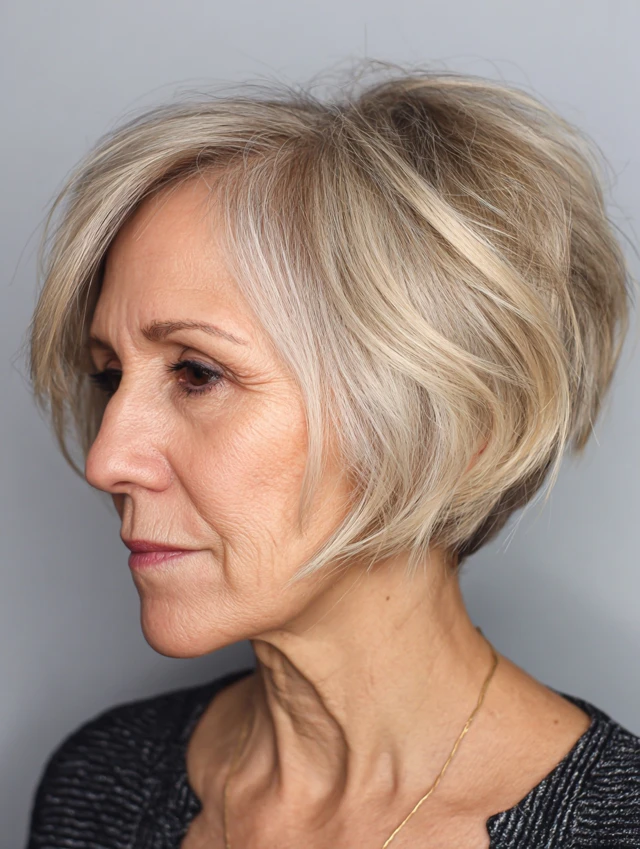 Stacked bob with tapered nape