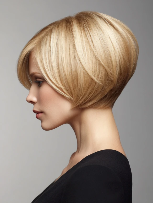 Rounded pageboy bob haircut