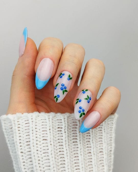 Blueberry Glaze: cool periwinkle-milk base with soft shimmer