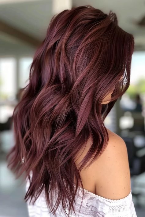 Chestnut plum hair color