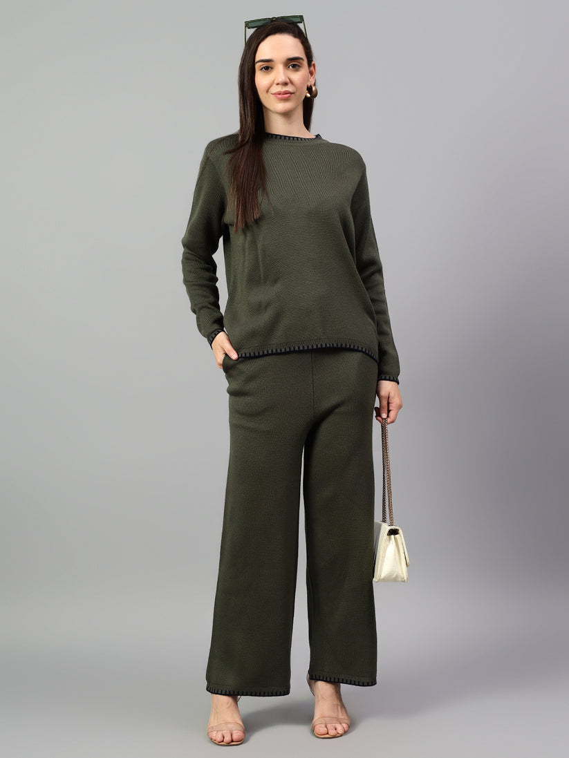 Green knit co-ord set