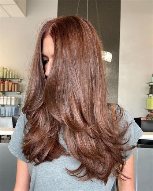 Natural-looking medium chestnut brown hair