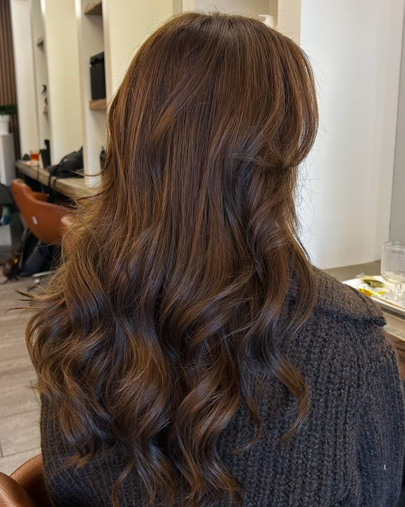Roasted chestnut brown hair color