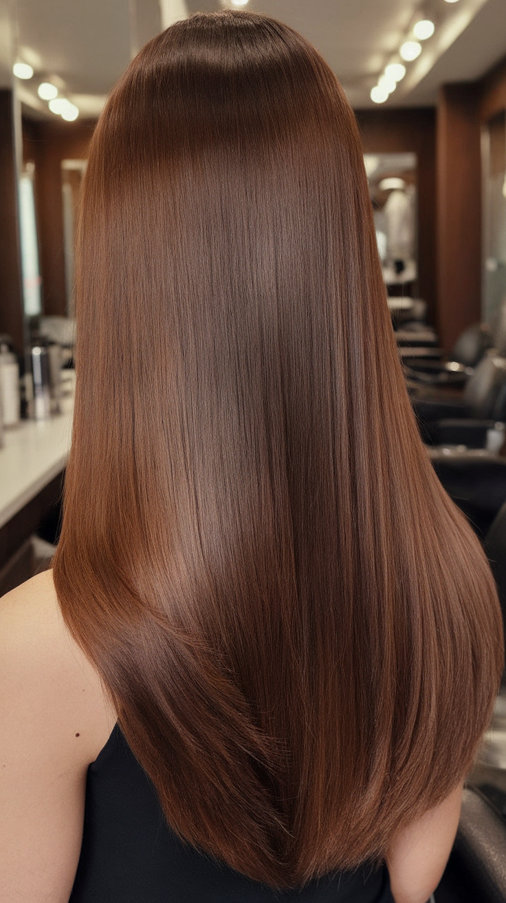 Cinnamon-spiced chestnut brown hair