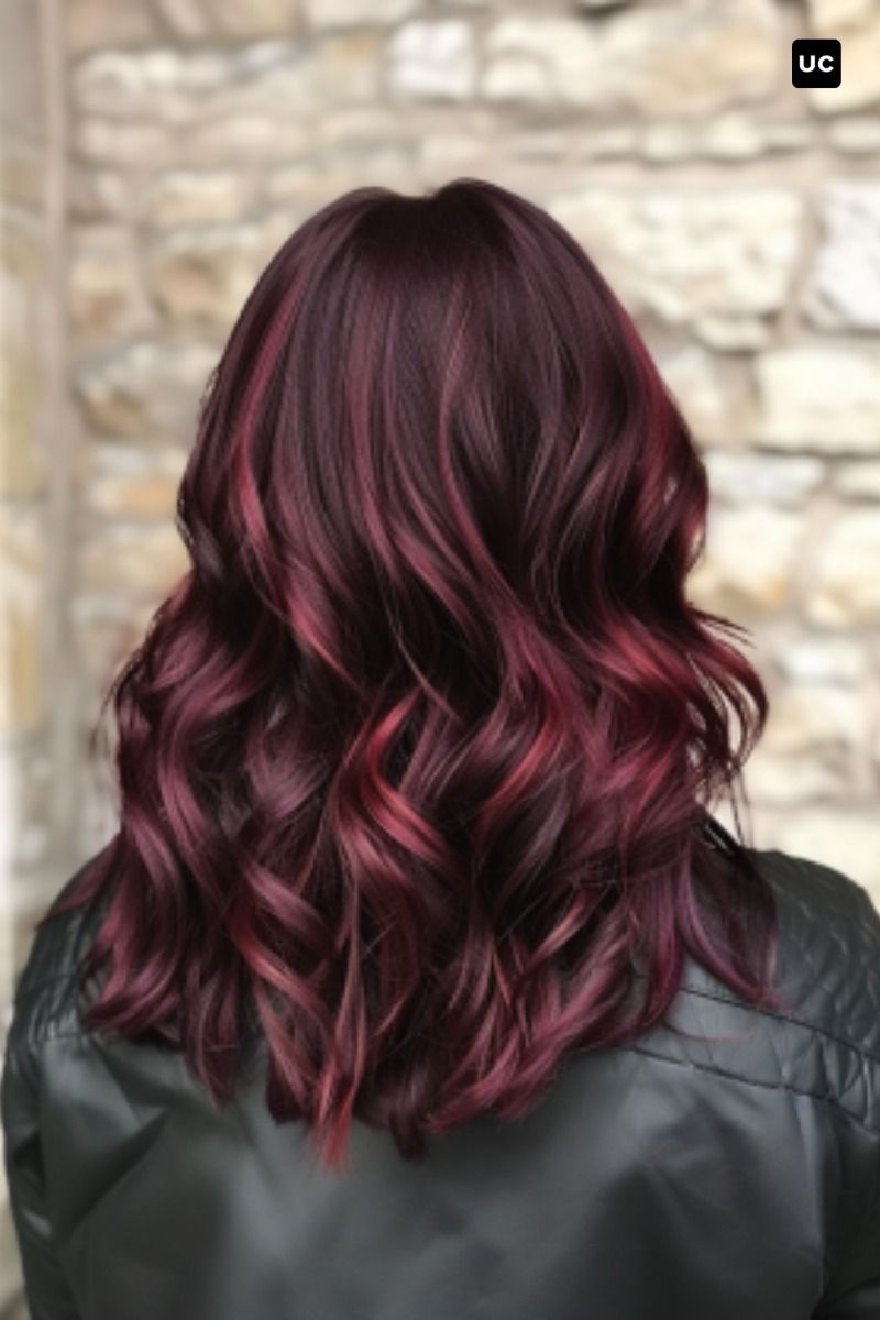 Berry plum balayage