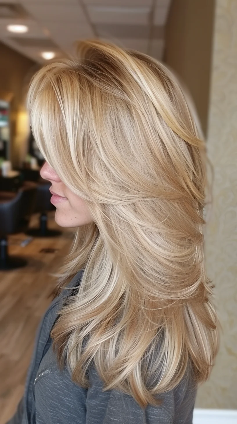 Dark blonde hair with warm buttery blonde highlights