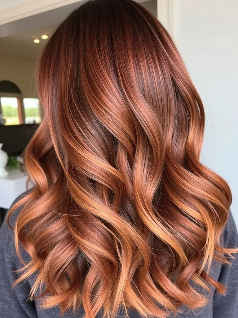 Cognac brown balayage
