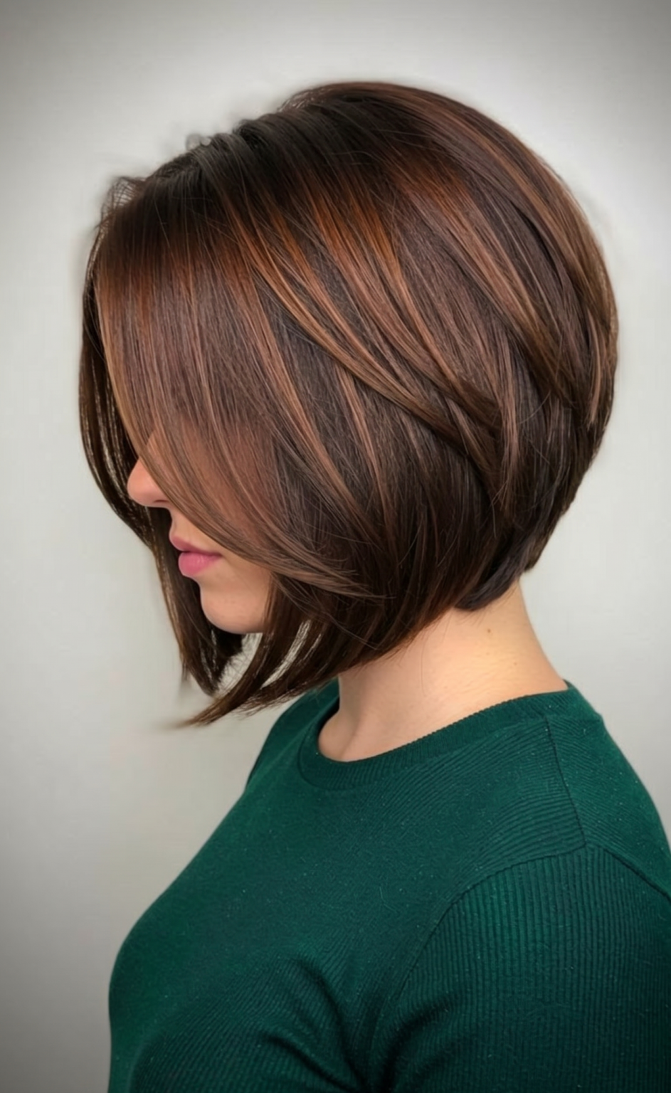 Espresso brown blunt lob haircut