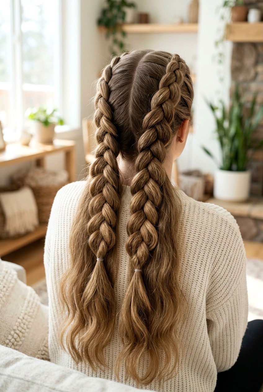 Double Dutch braids