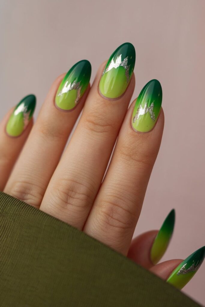 Lime Light: an electric green aura on a clear natural base