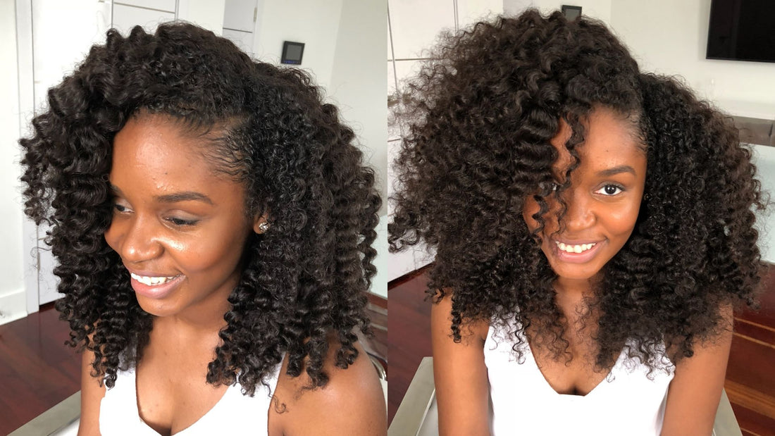 Voluminous defined twist-out on long natural hair