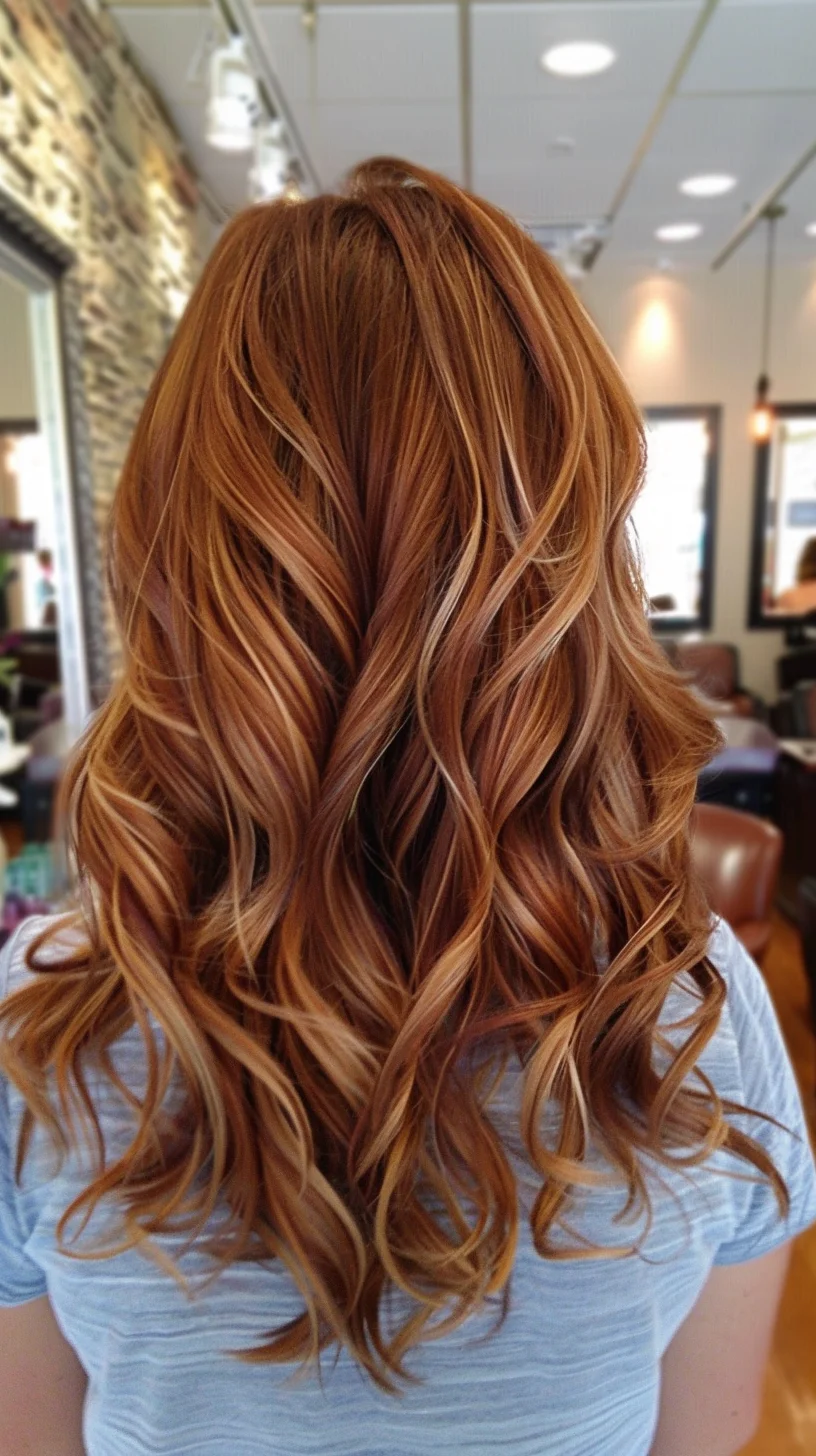 Auburn mahogany balayage hair color