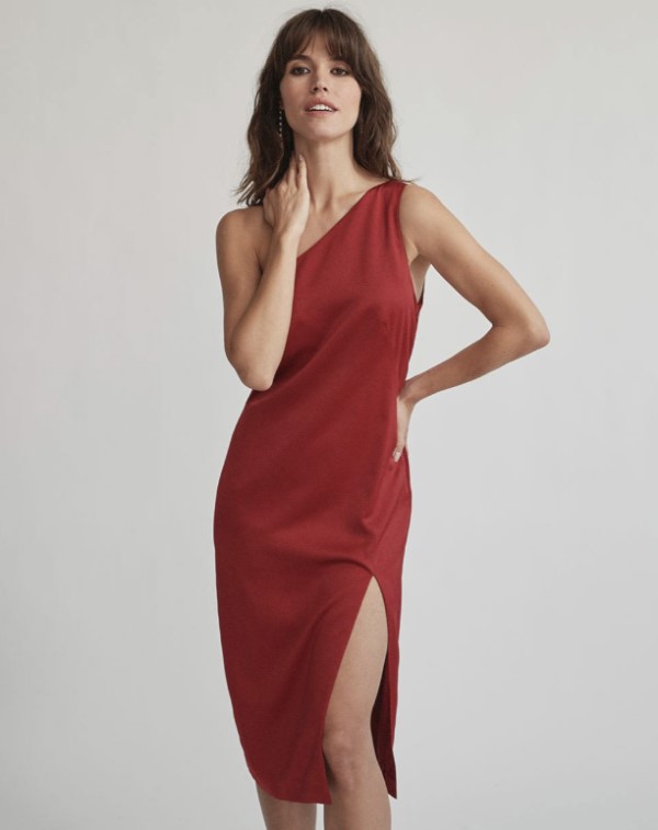 Woman wearing a sparkling cocktail dress for New Year's Eve