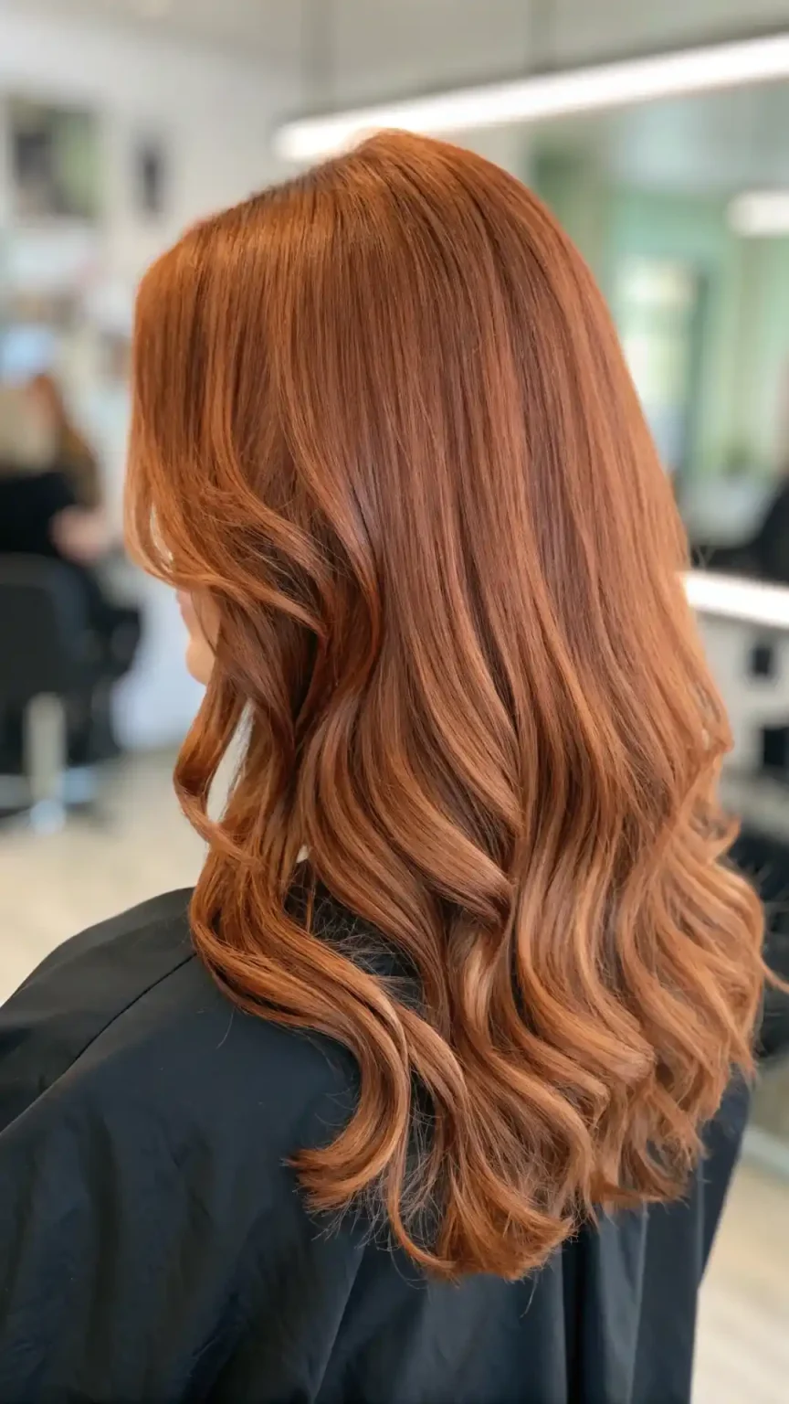 Auburn-tinged chestnut brown hair