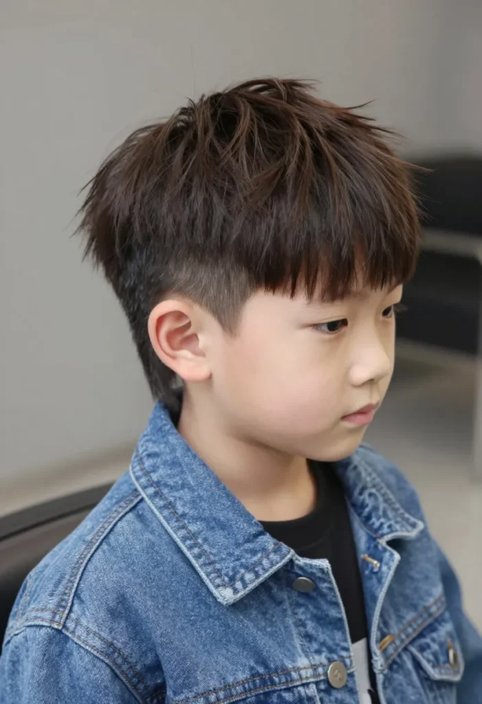 Side-swept undercut haircut for boys