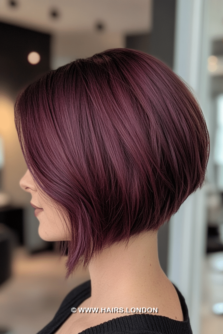 Velvety mulberry plum bob