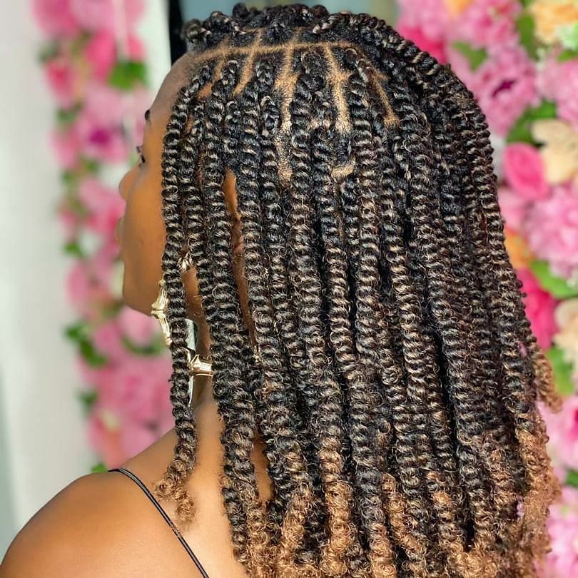 Lightweight spring twists with soft ombre ends
