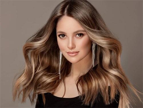 Chestnut brown hair with natural warm shine and healthy finish