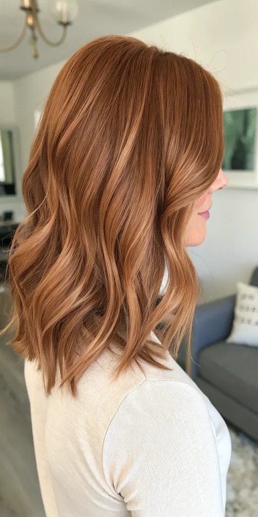 Copper brown hair with spicy warm tones
